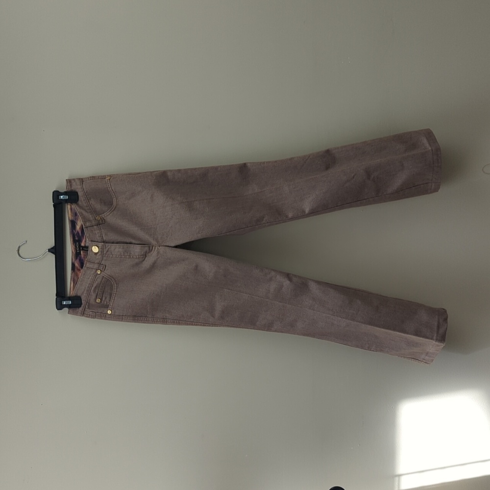 Escada Luxury Tan Boyfriend High Rise Pants (size EU 32/US 2)